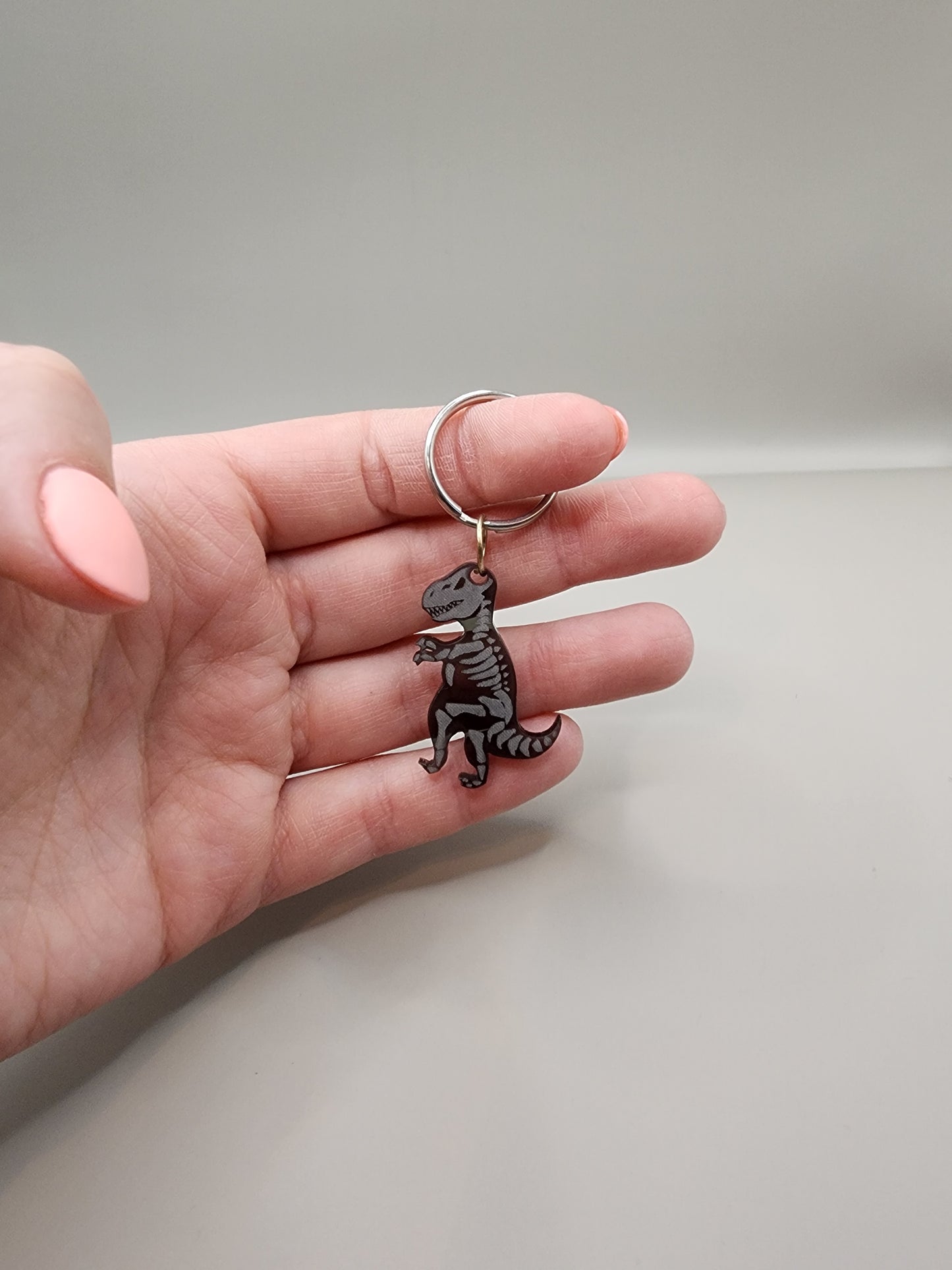 Skeleton T Rex Keychain